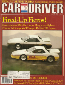 CAR & DRIVER 1985 JUNE - MORGAN, VIP TR350, ALPINE GTA